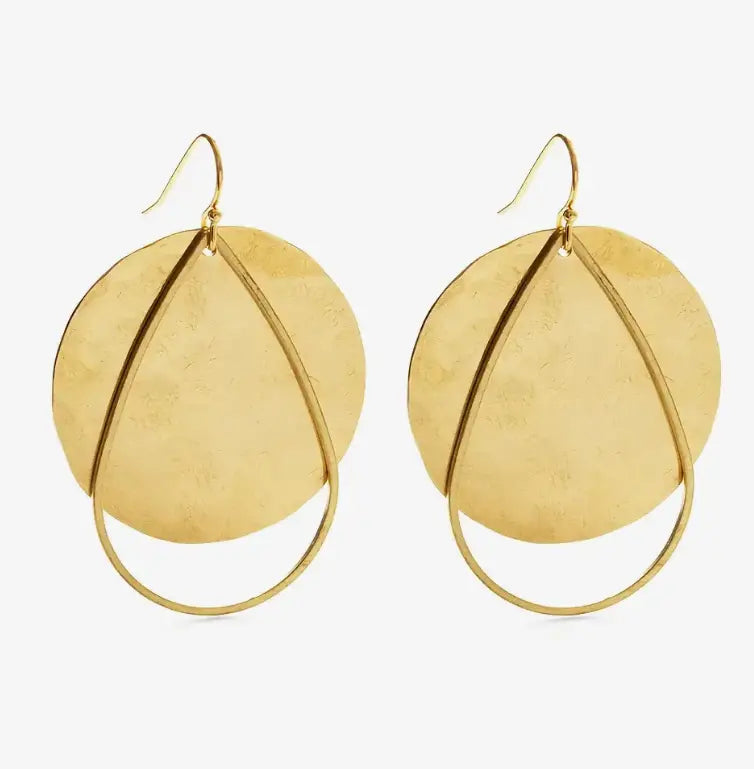 Full Moon Gold Goddess Earrings