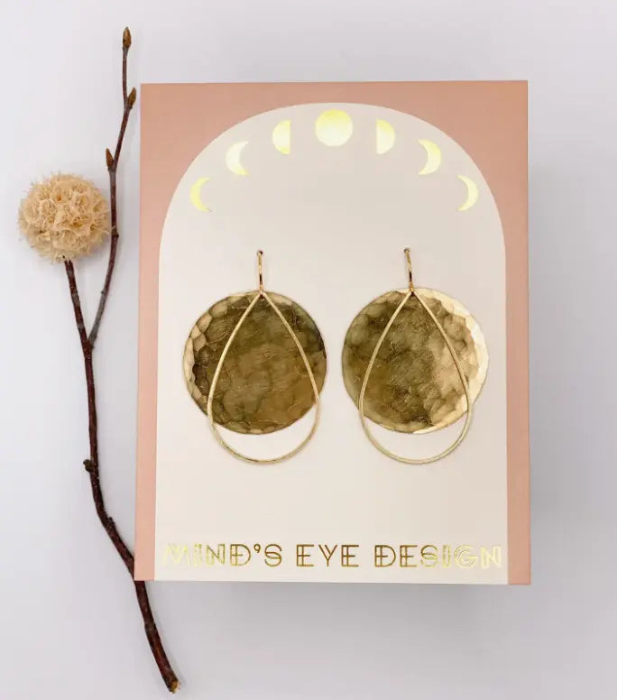 Full Moon Gold Goddess Earrings